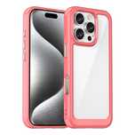 Etui Outer Space Case z żelową ramką do iPhone 16 Pro - czerwone
