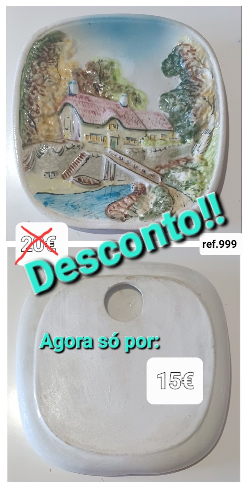 Prato decorativo de loiça