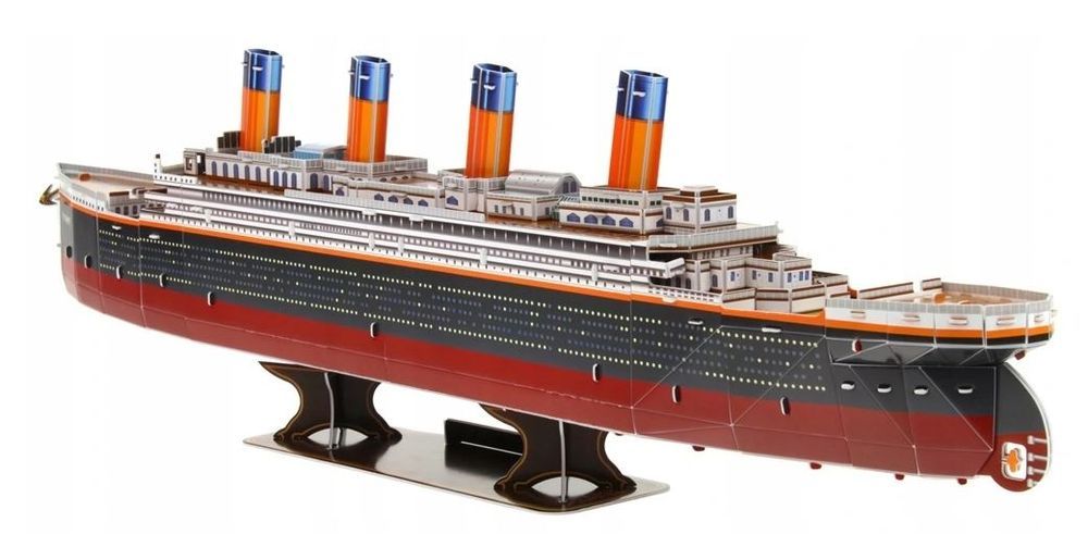Puzzle 3D Titanic Duży Statek 81Cm 116 El -Superzabaweczki-