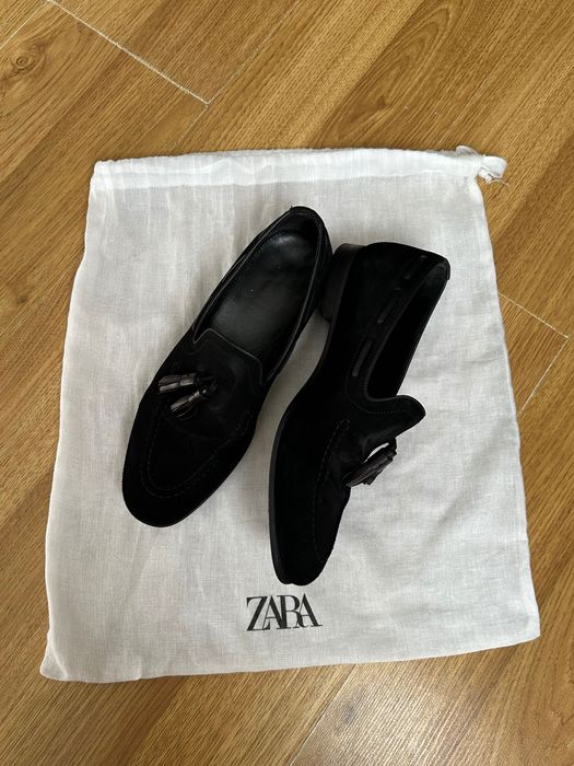 Чоловічі лофери туфлі замшеві Zara