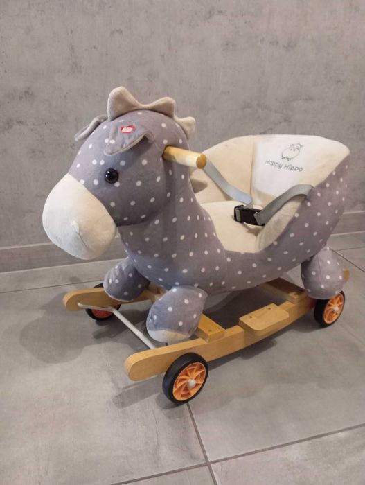 Bujak jeździk 2w1 Konik na biegunach Happy Hippo