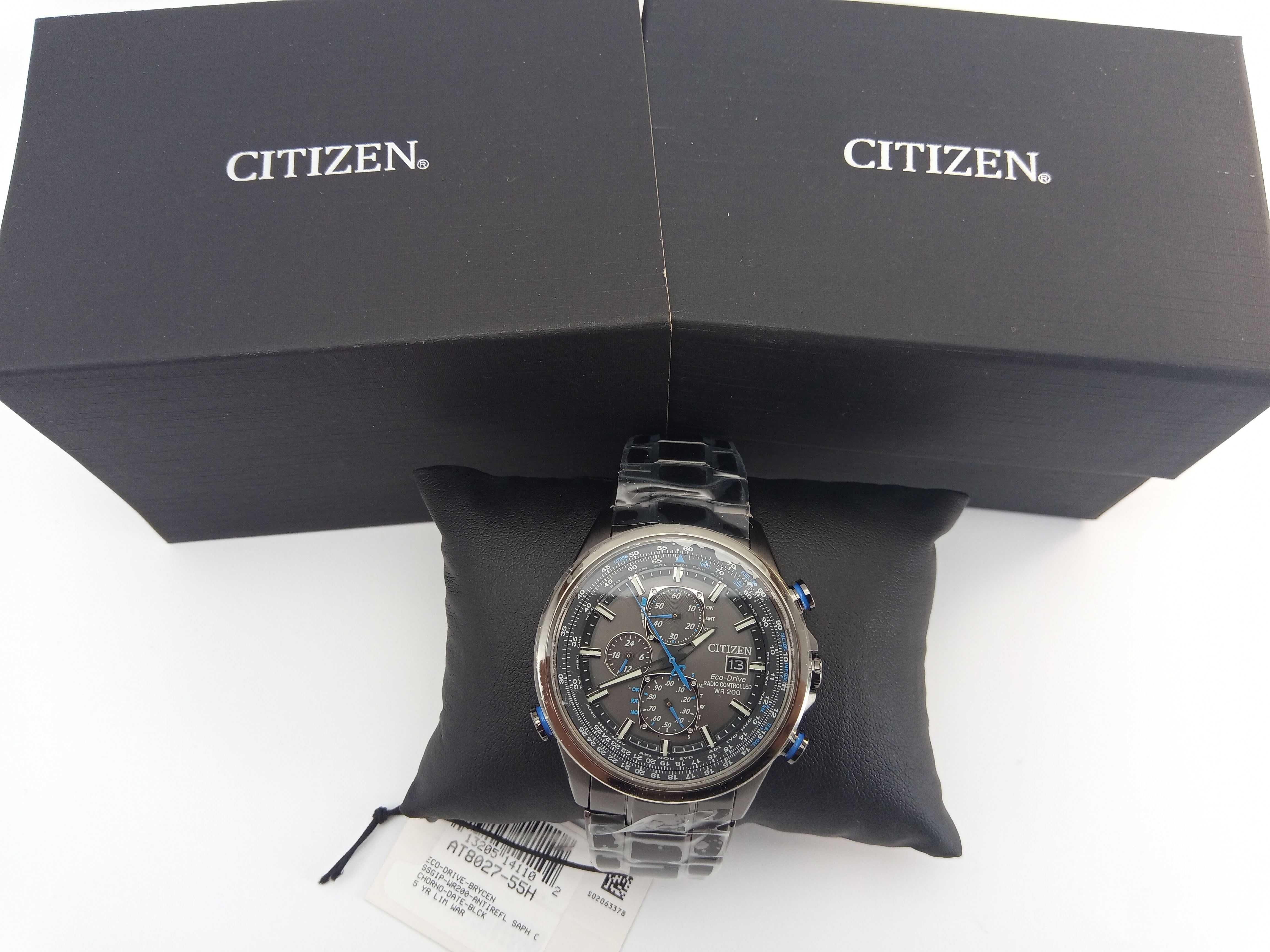 Японские часы Citizen AT8027-55H - радиосинхронизация, вечник, сапфир