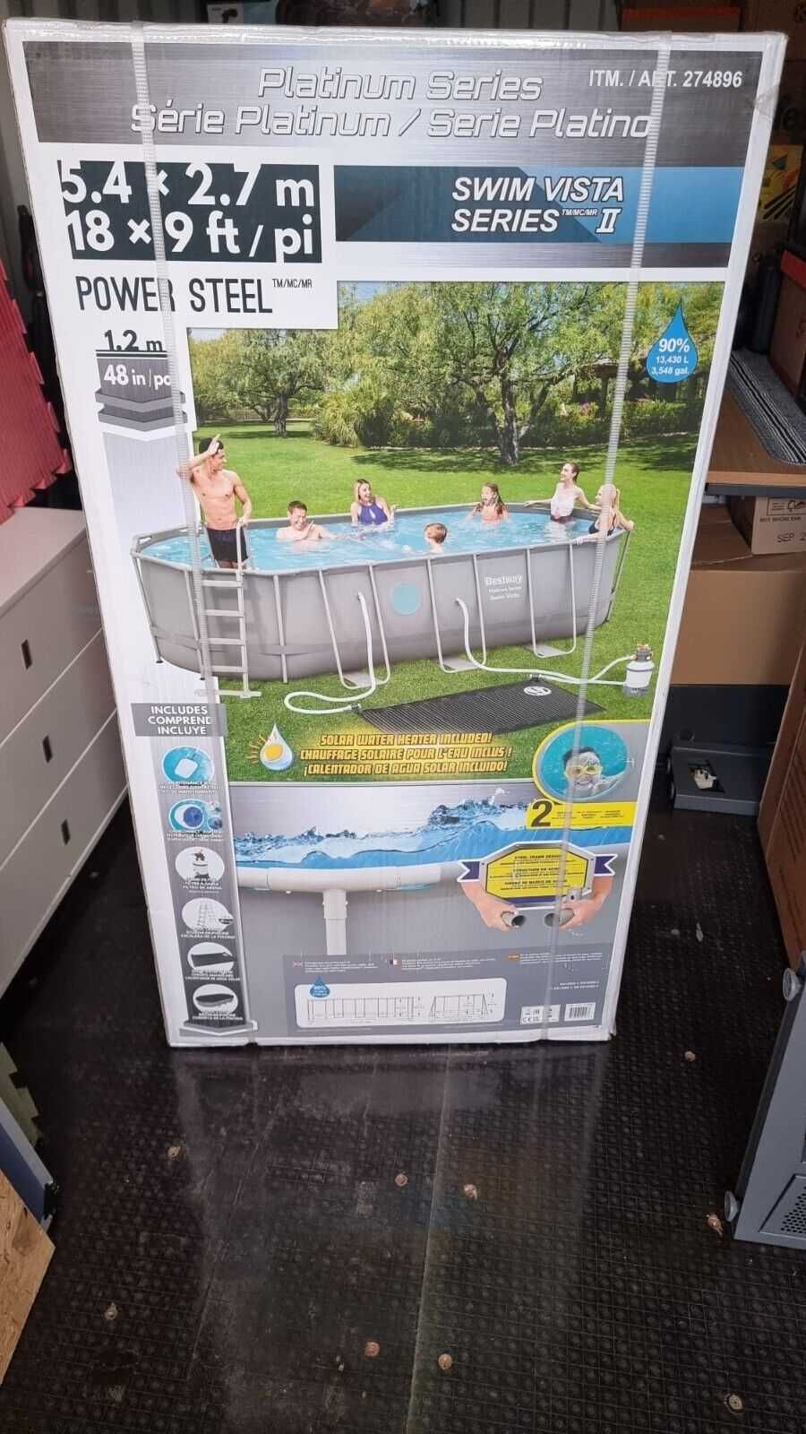 Basen Bestway z konstrukcją 5,49 x 2,74 x 1,22m filtracja piaskowa
