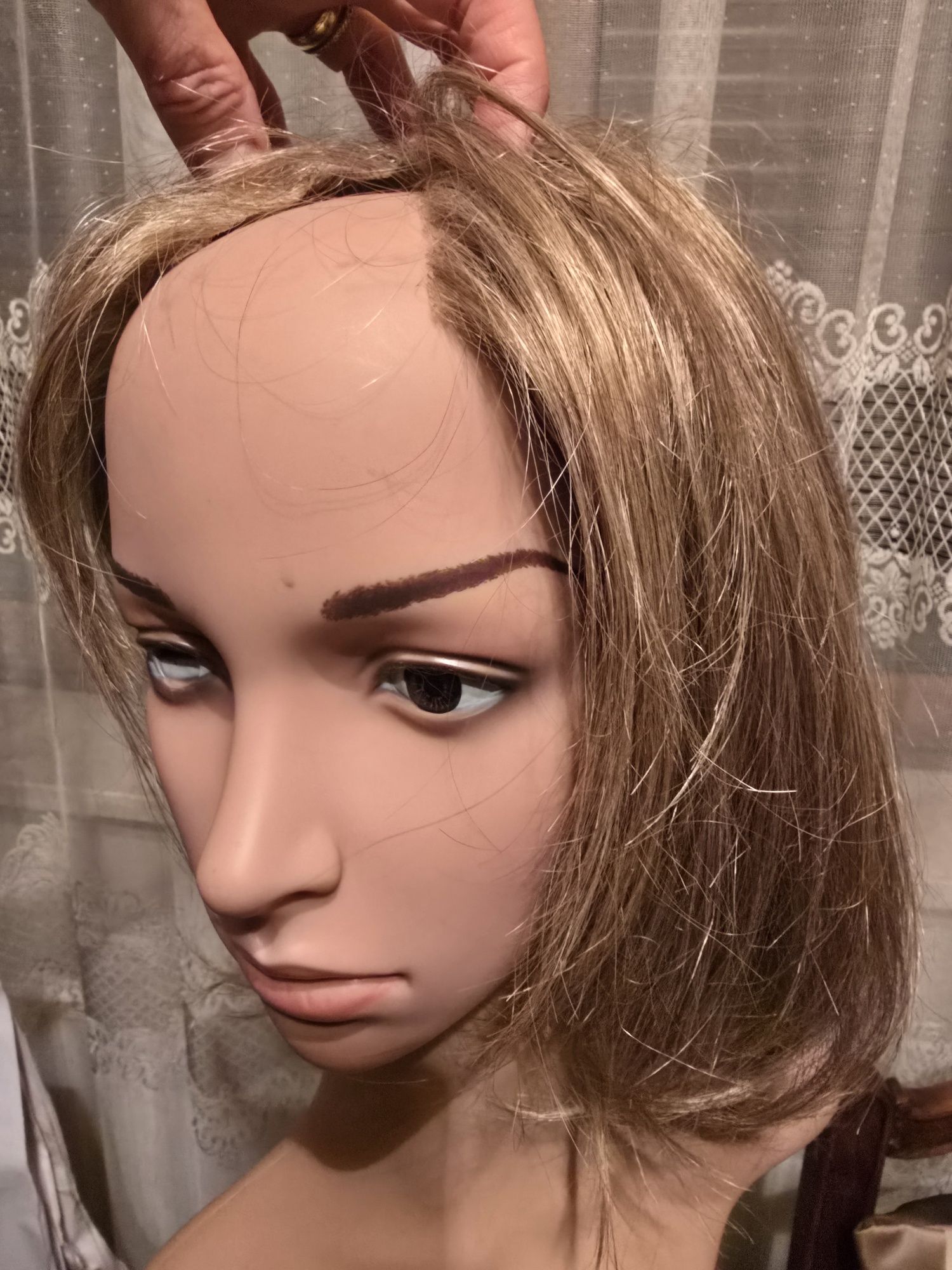 Gisela Mayer peruka, półperuka, topper blond