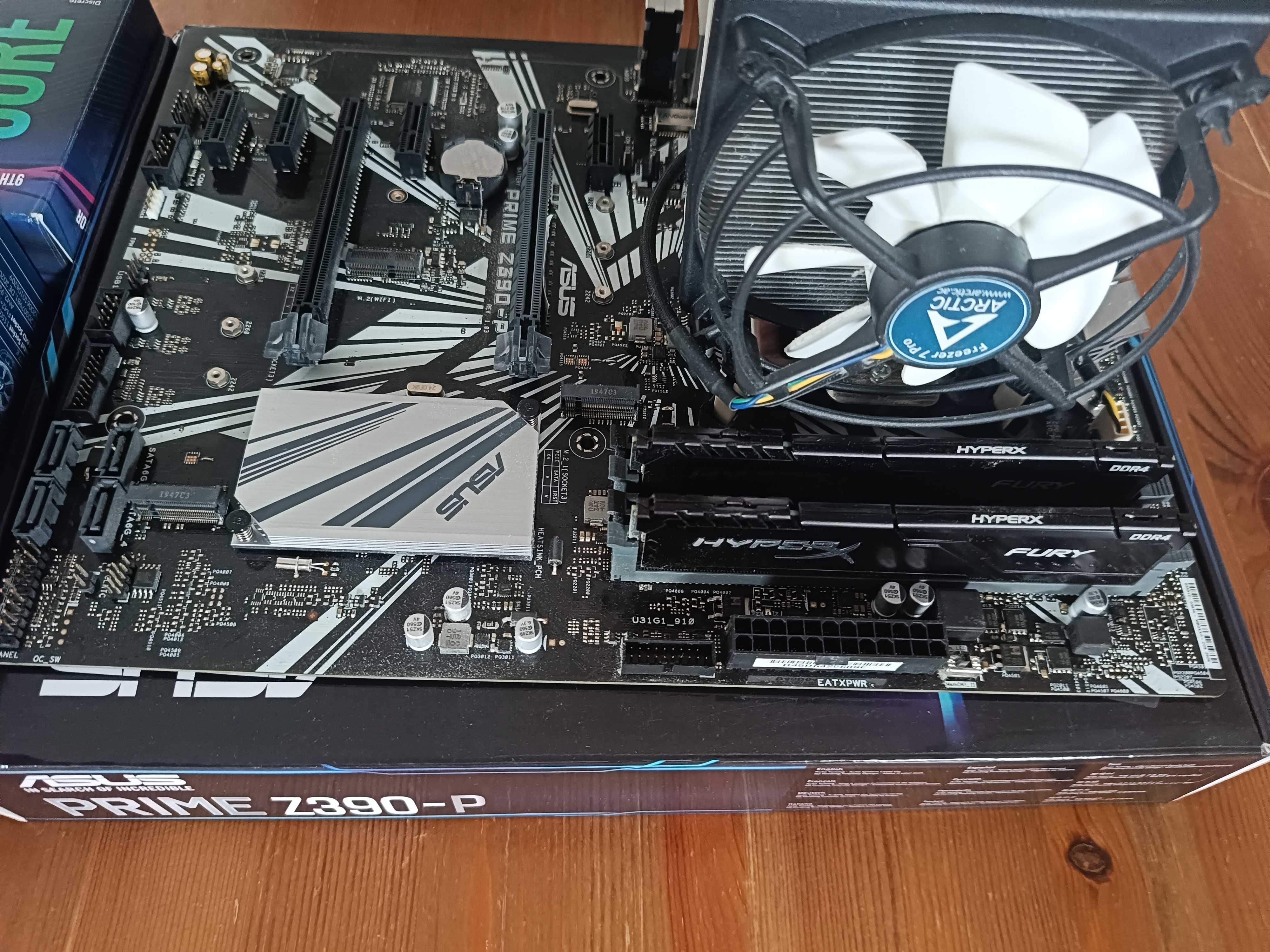 Asus PRIME Z390-P + Intel Core i5-9400F + Arctic Freezer + 16 GB DDR4