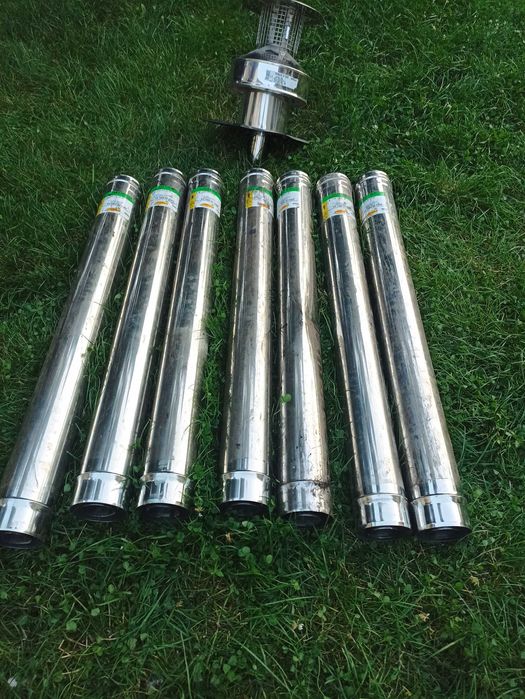 Rura kominowa Turbo fi 60/100 1,0 m kwasoodporna