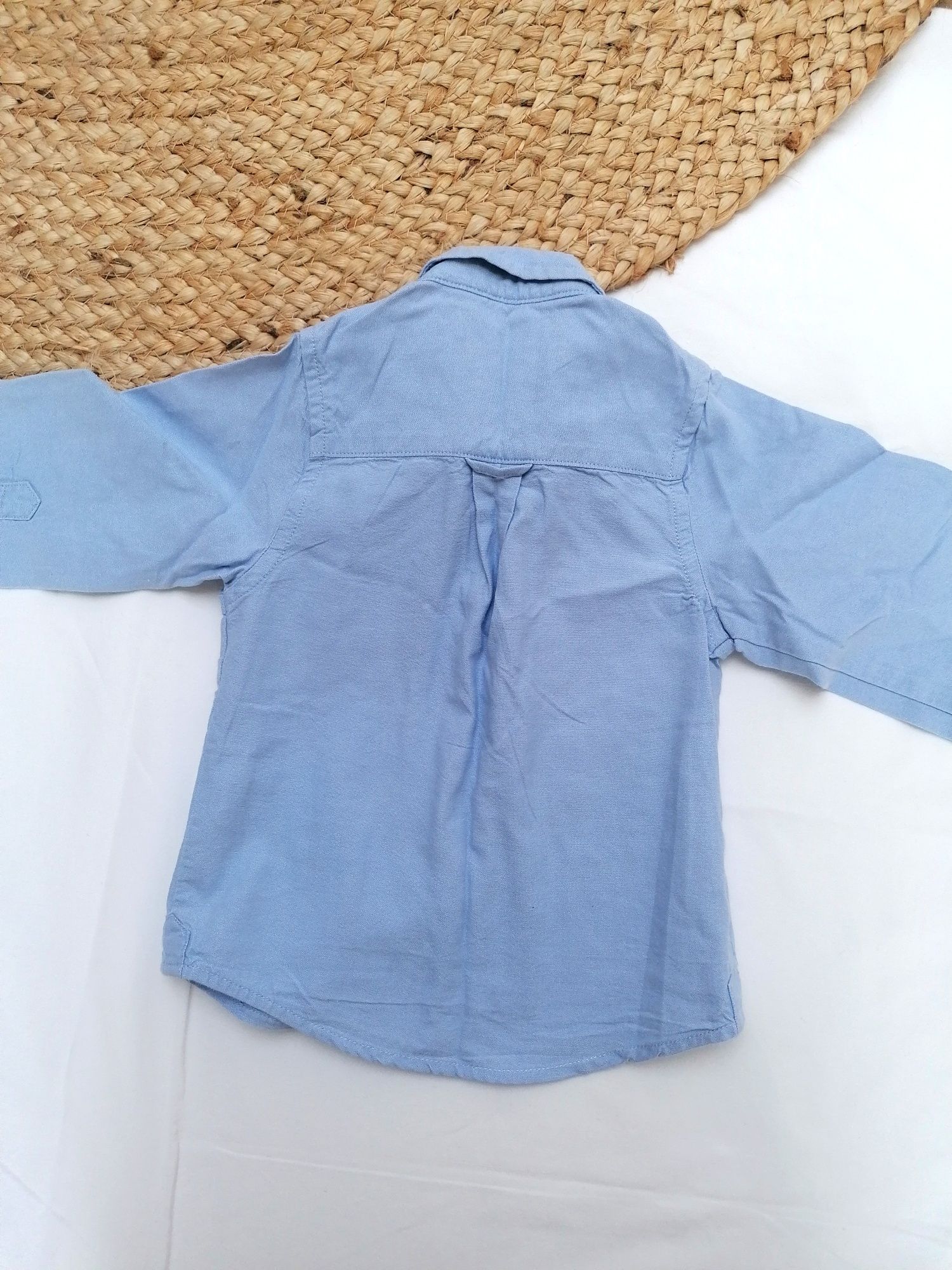 Camisa Azul de Manga Comprida de Bebé