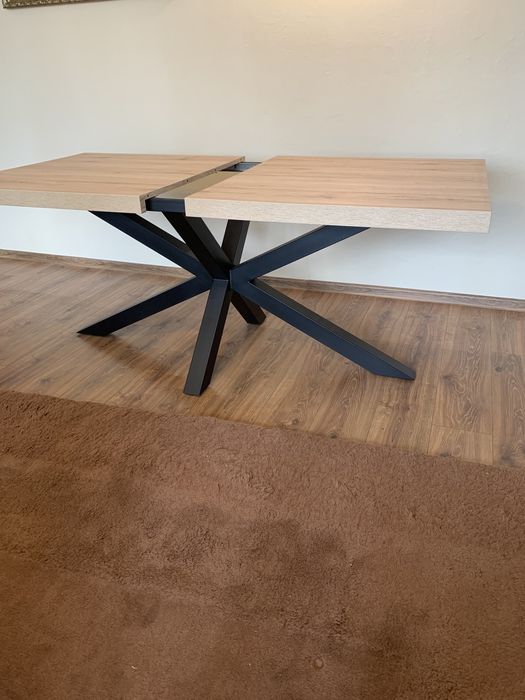 Stół loft okrągly rozkładany maxCAŁA POLSKA na wymaiar dąb beton pająk