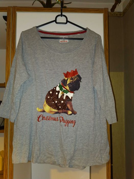 Bluzka świąteczna buldog pies 44