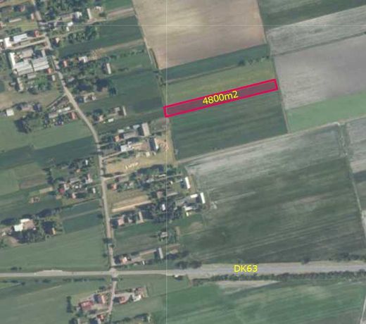 Derewiczna działka ziemia rolna 0,48 ha kl. 4a i 4b 300m od drogi DK63