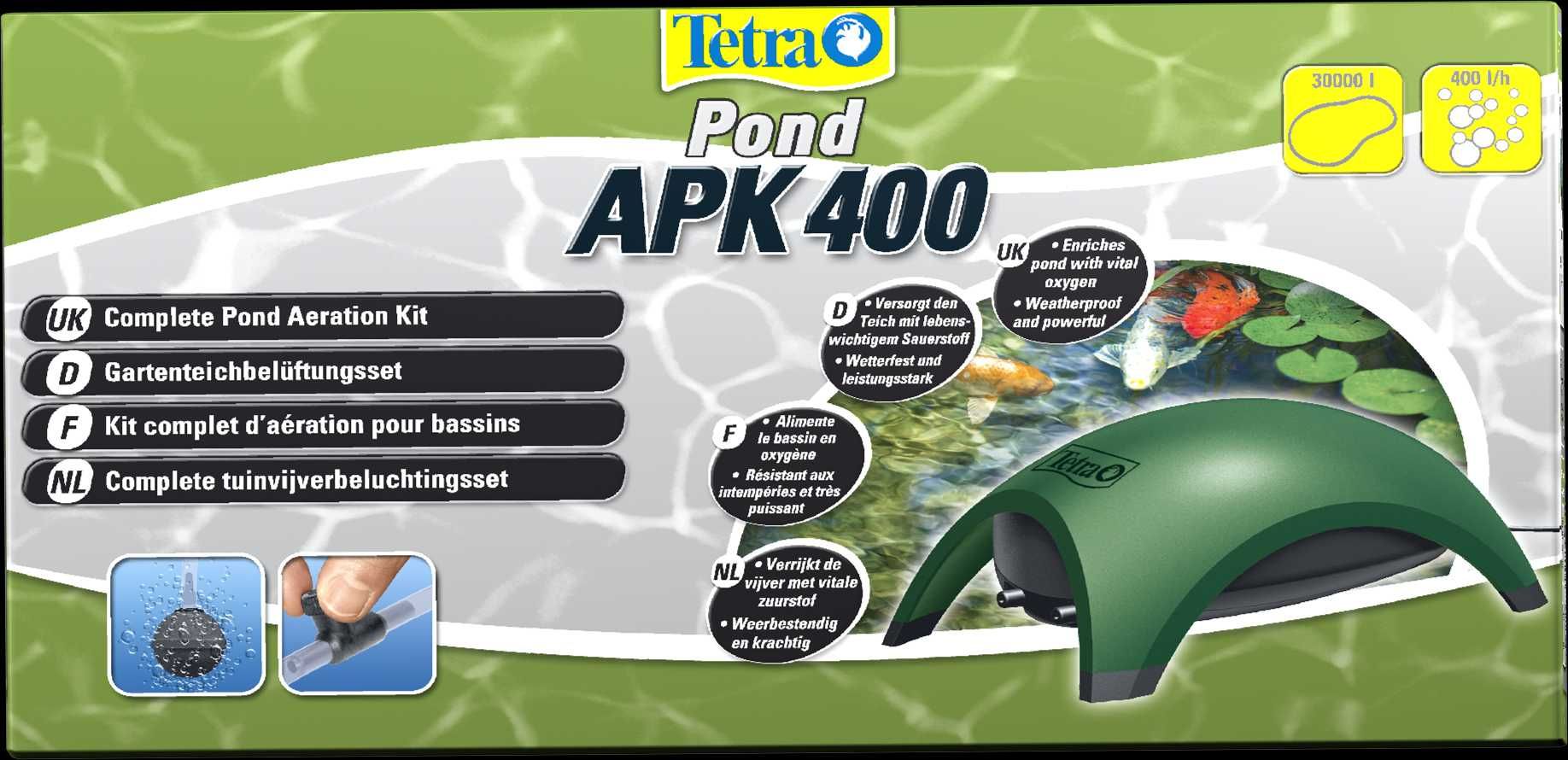 Компресор Tetra Pond APK 400 з двома виходами для ставка/акваріума/узв