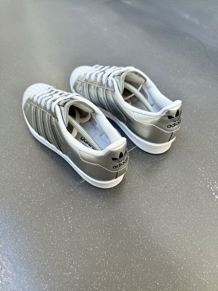 Кроссовки Adidas Superstar серебро | Оригинал 10/10 | 39 Унисекс