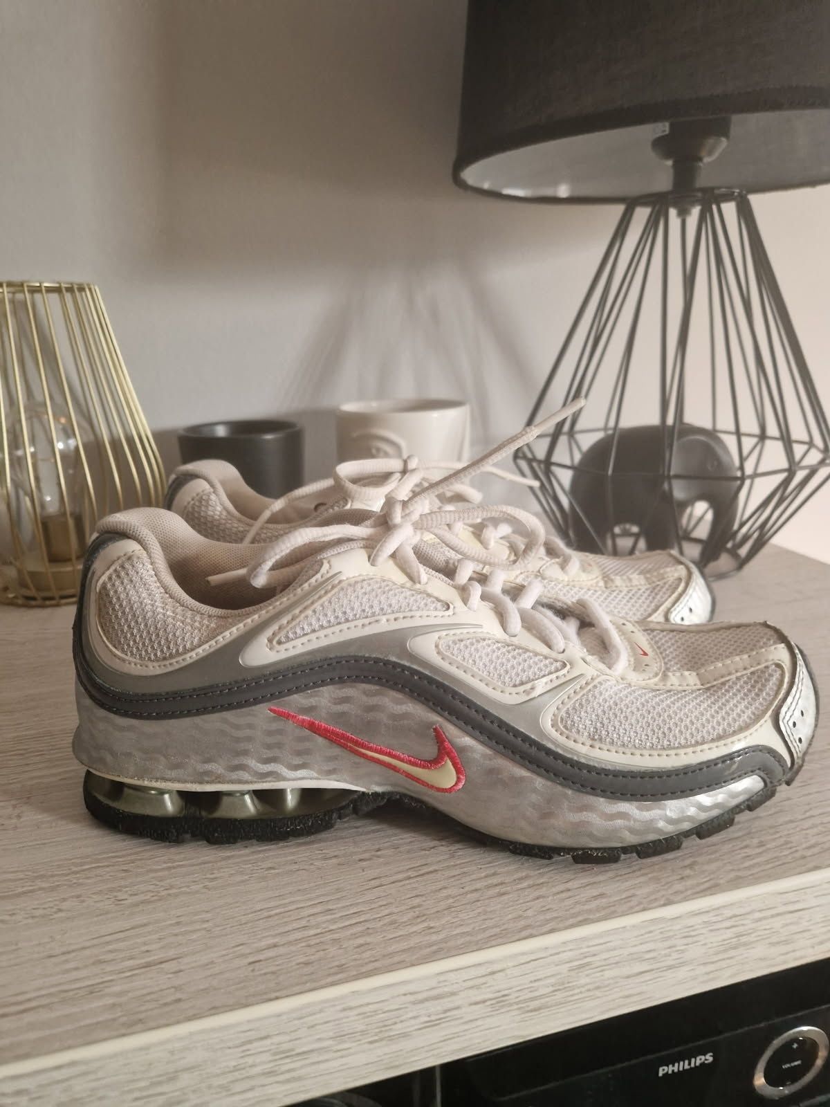 Nike Reax Run 5 białe metaliczne srebrne damskie rozmiar 38