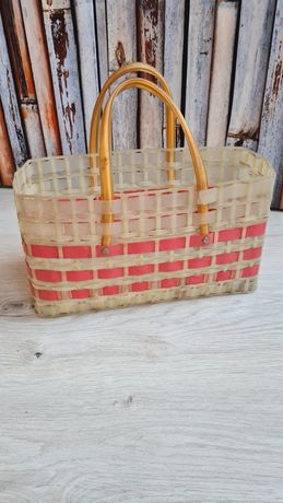 Koszyk torebka plastikowy koszyczek prl na zakupy