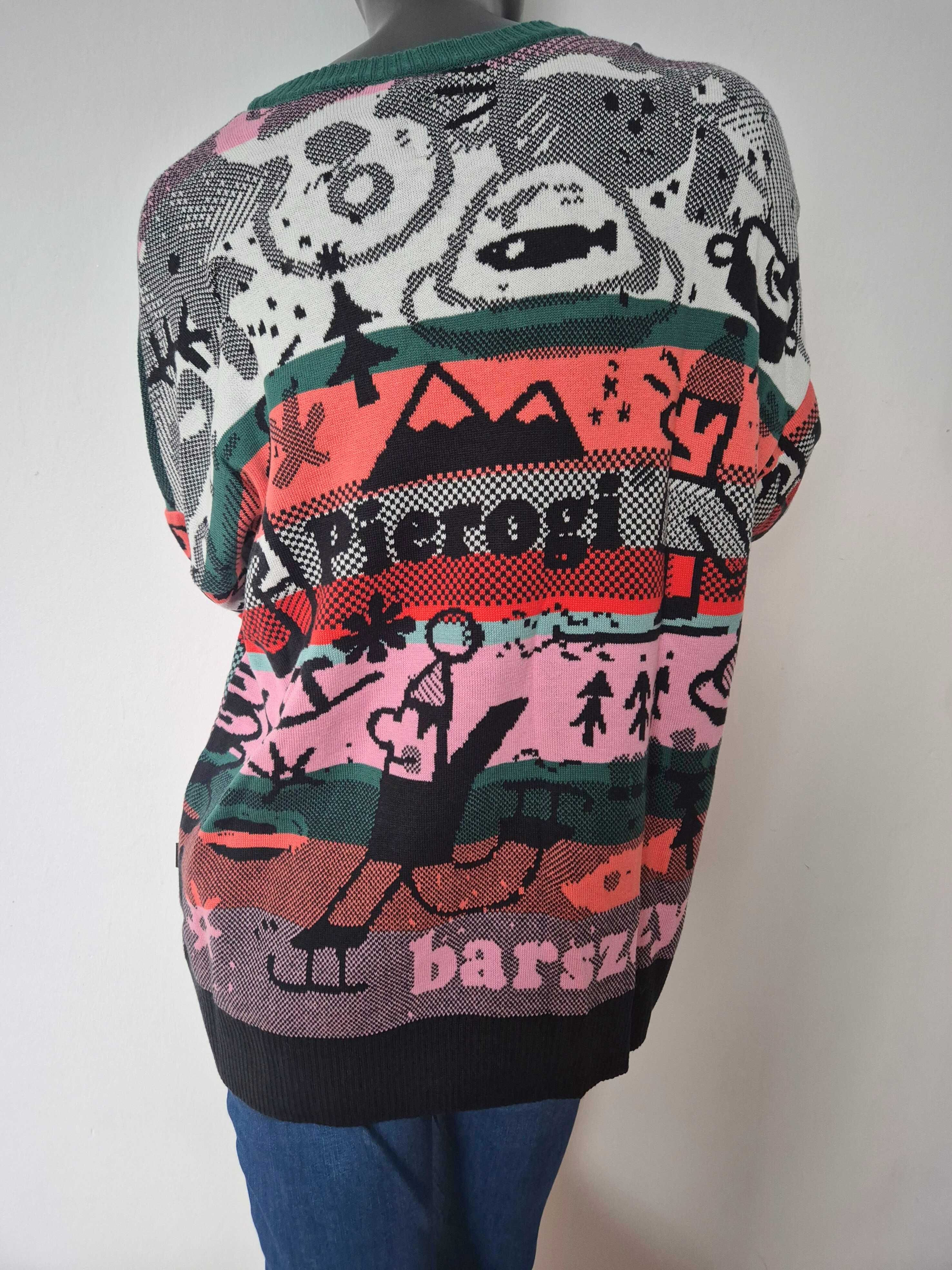 NOWY sweter unisex świąteczny groch z kapustą pierogi XS PTNS