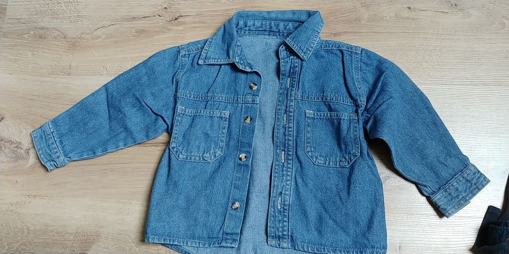 Zestaw dla chłopca 92 spodnie koszula jeans polo