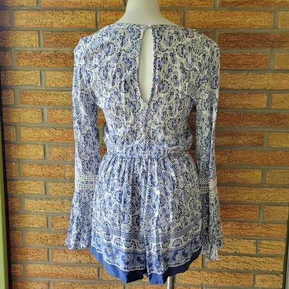 Wakacyjny kombinezon szerokie rękawy xs hollister letni