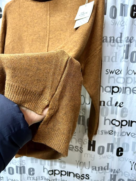 Свитер оверсайз, с горлом, свободный крой. 42-50 р.