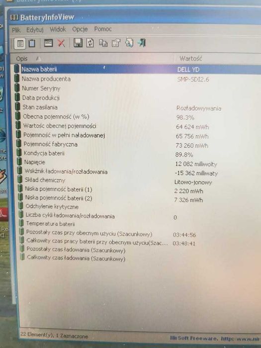 Laptop diagnostyka mechanik Dell D820 RS232 sprawna bateria XP Pro 32