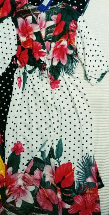 Пляжный халат -туника натуральная ткань