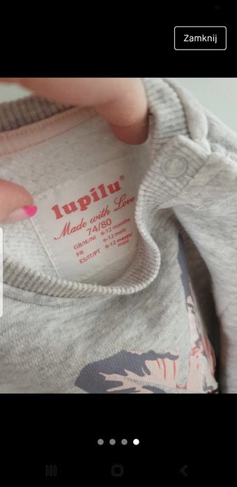 Bluza kotek Lupilu 74/80