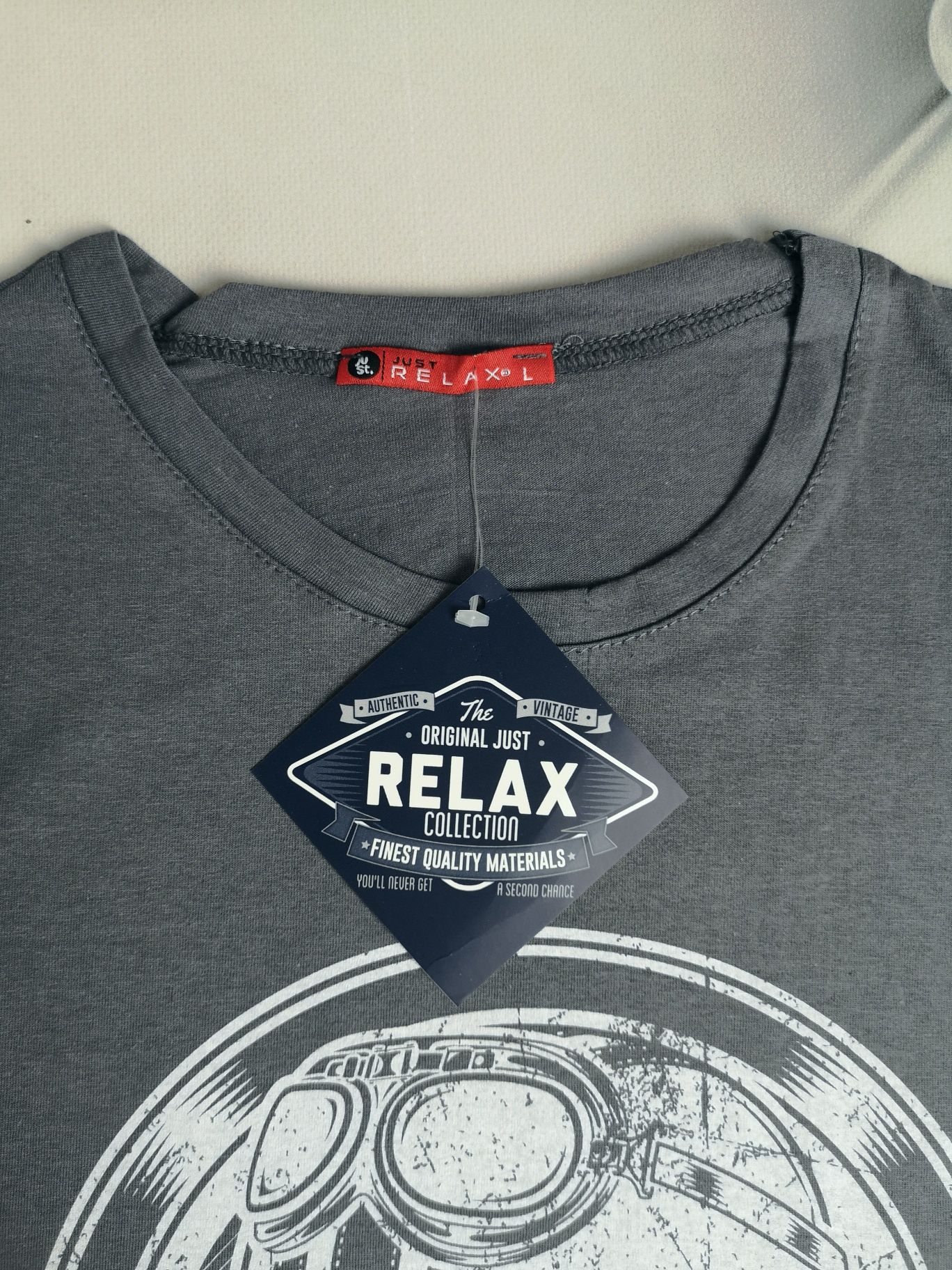 Szary T-shirt męski
