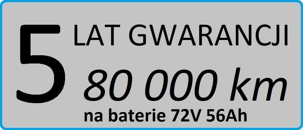 Skuter elektryczny EFUN Pusa 3000, 120 km zasięgu 60 km/h, OD RĘKI