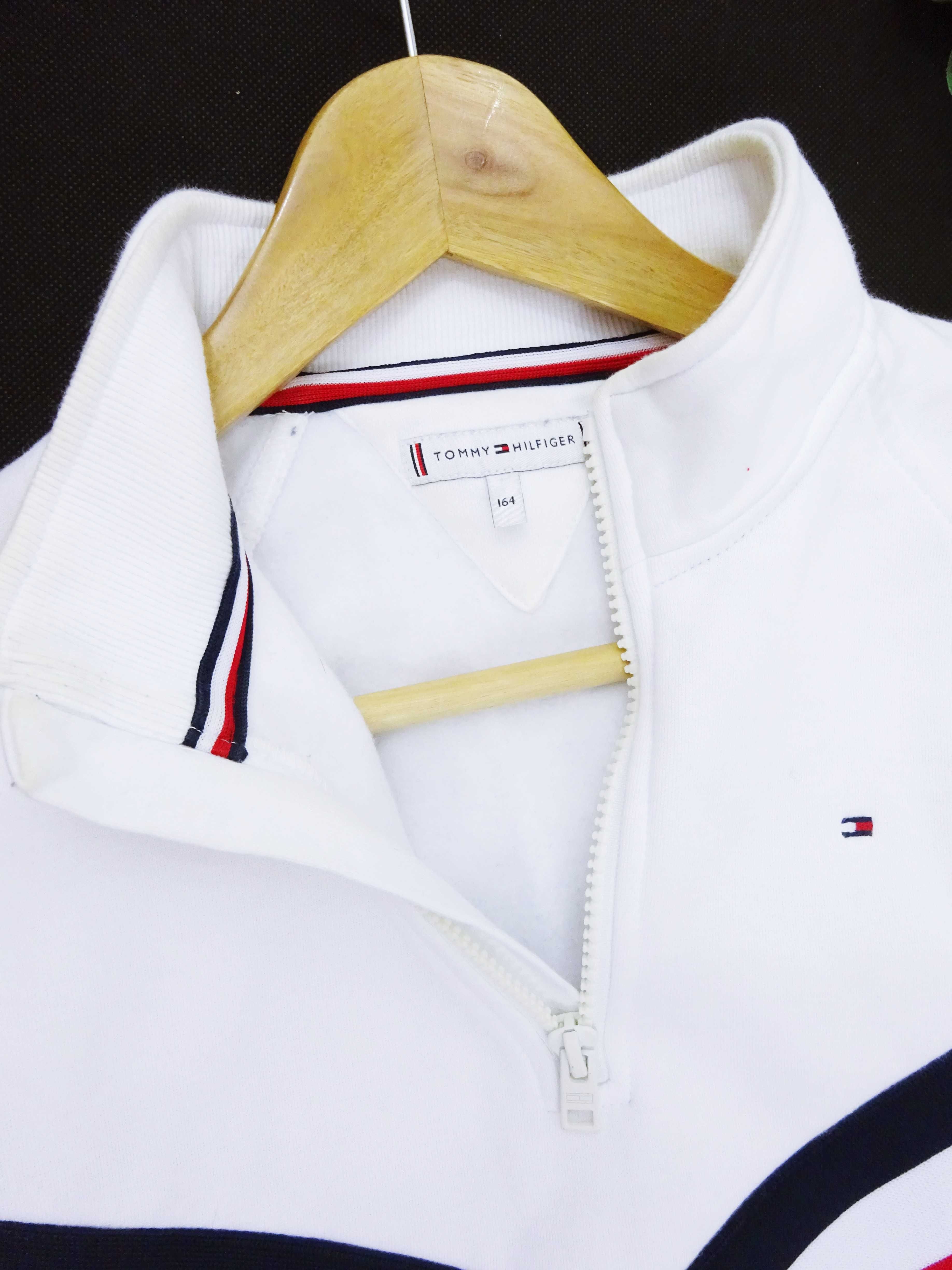 CB74 Dresowa bluza damska Tommy Hilfiger długa rozpinana tunika S 36