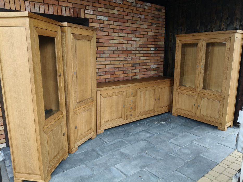 witryna  dębowa + szafka / meble holenderskie