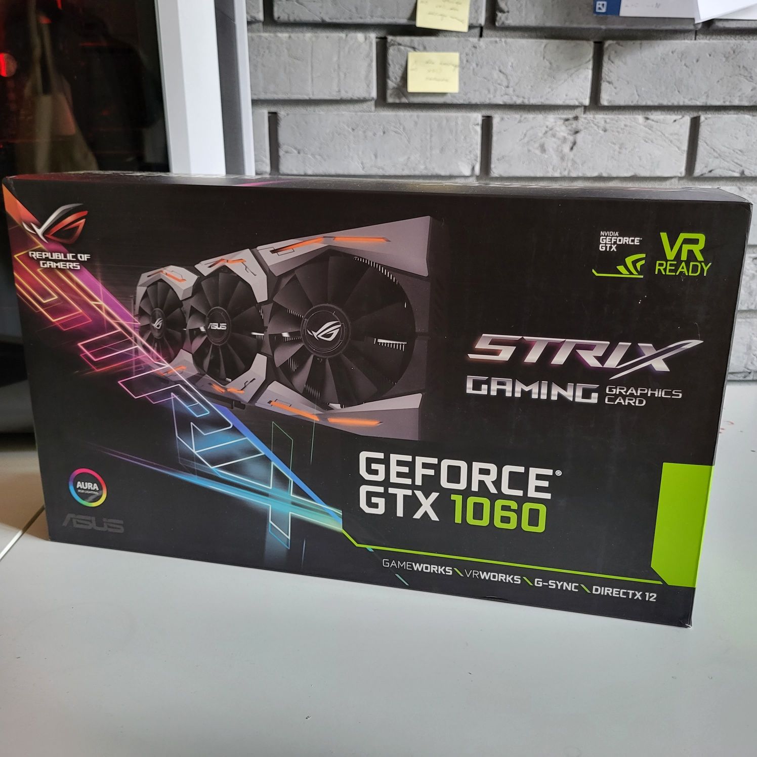 Pudełko GeForce 1060 6gb Asus Strix Nvidia GTX