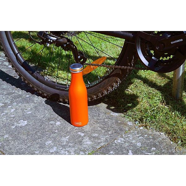 Butelka termiczna, stalowa, 0,5 l, pomarańczowa / Lurch