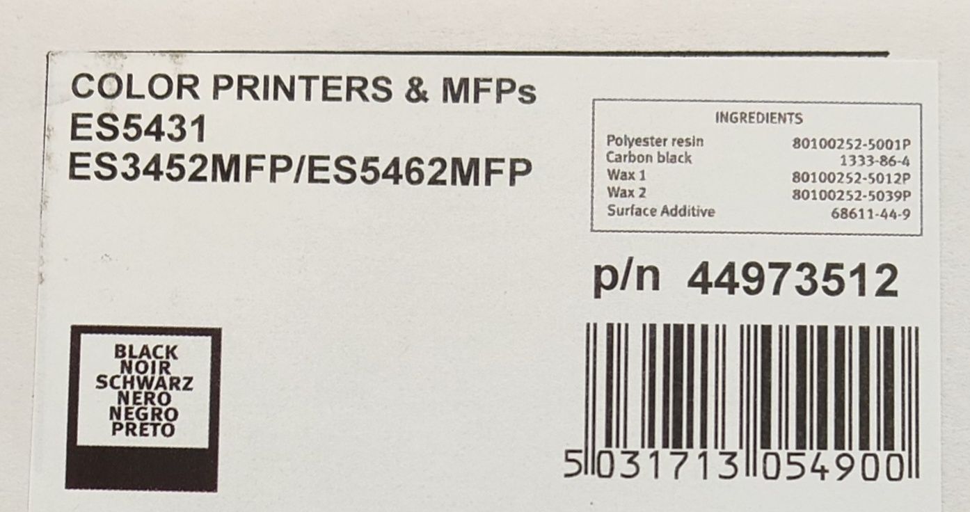 Toner original OKI Preto ES5431 ES3452MFP ES5462MFP