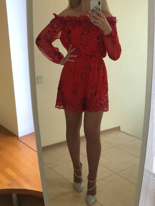 вечернее коктейльное платье комбинезон размер М