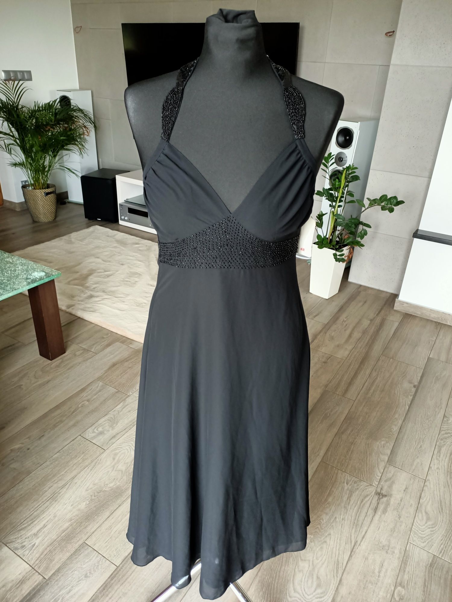 H&M sukienka czarna elegancka S