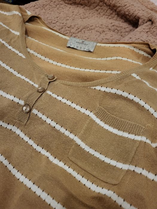 Camisola bege c/ riscas | Springfield