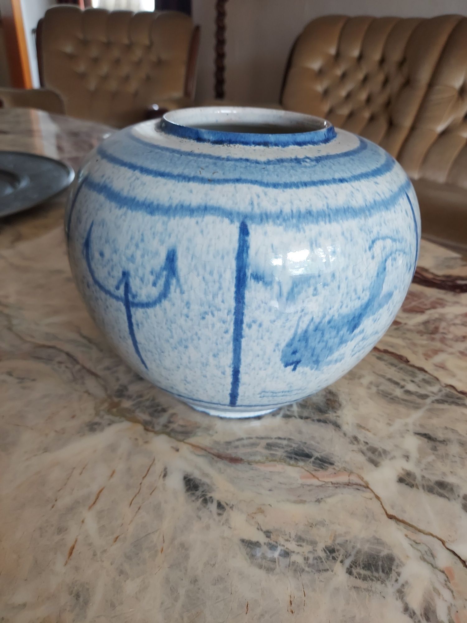 Wazon ceramiczny błękitny ginger jar, azjatycki (korea,japonia,chiny)