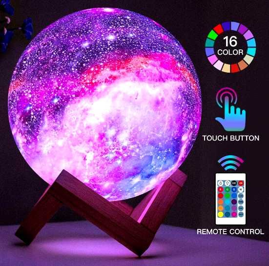 Настольный ночник Оригинал с пультом 3D Космос Moon-light Lamp.
