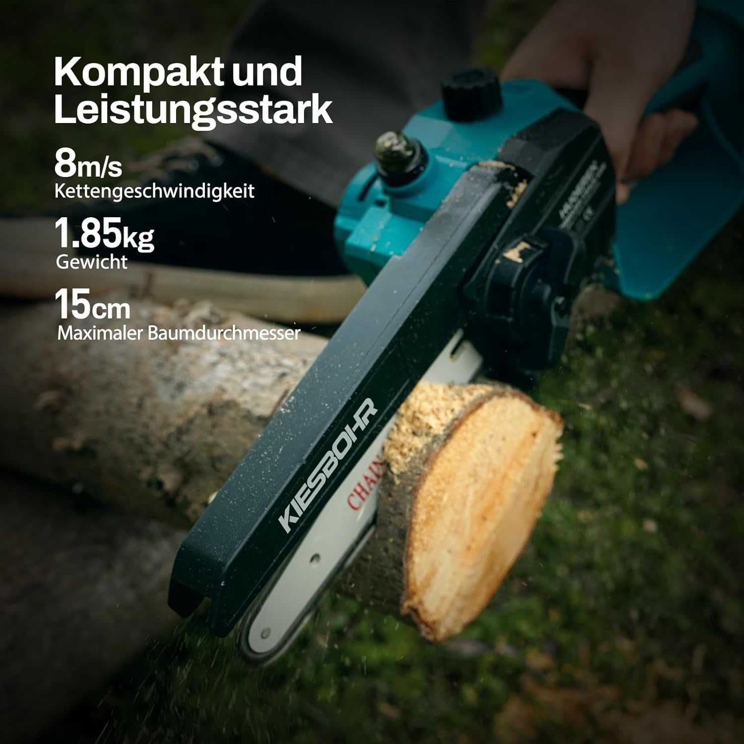 KIESBOHR Bezszczotkowa piła łańcuchowa kompatybilna z Makita 18-21V