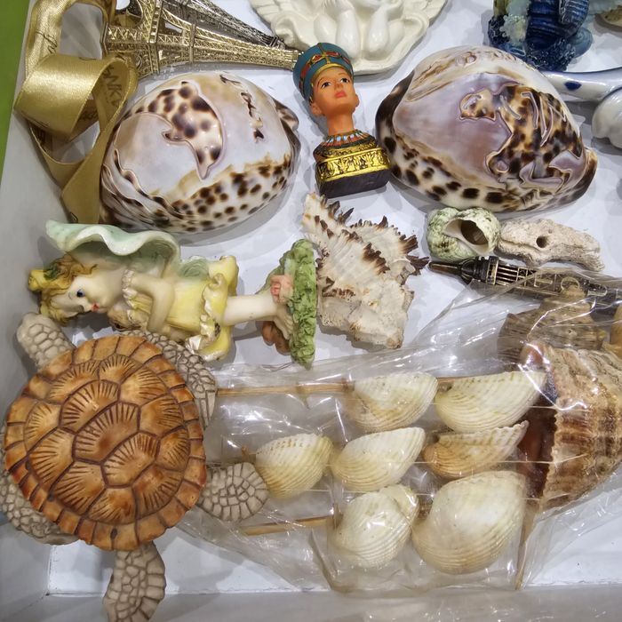 Сувениры с моря, ракушки, париж, крым, статуэтки