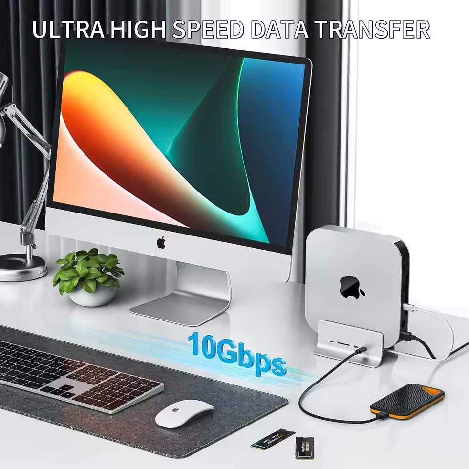 Периферія Apple Mac Mini - USB Hub з слотом M2 PCIe NVMe і M2 SATA SSD