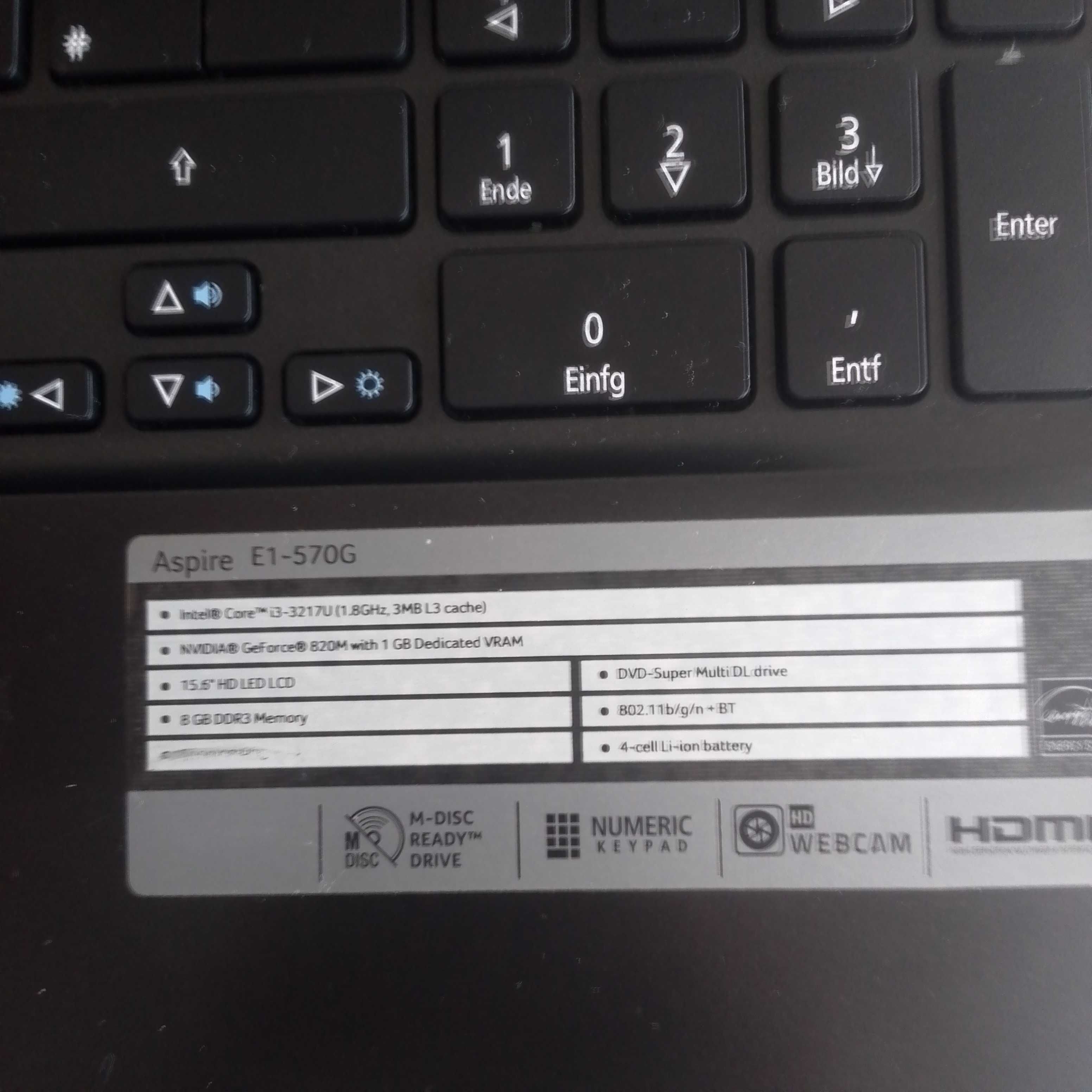 Продам ноутбук Acer Aspire E1-570G