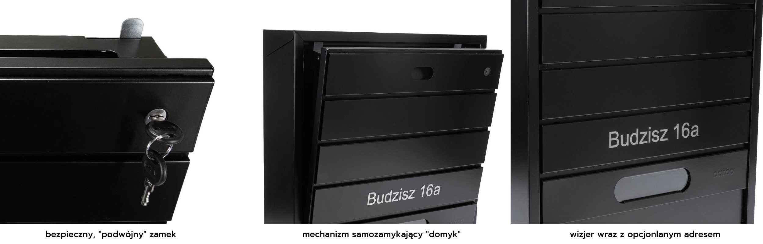 Skrzynka na listy CZARNA BSL-3 DARCO Polski producent MODEL BSL-3