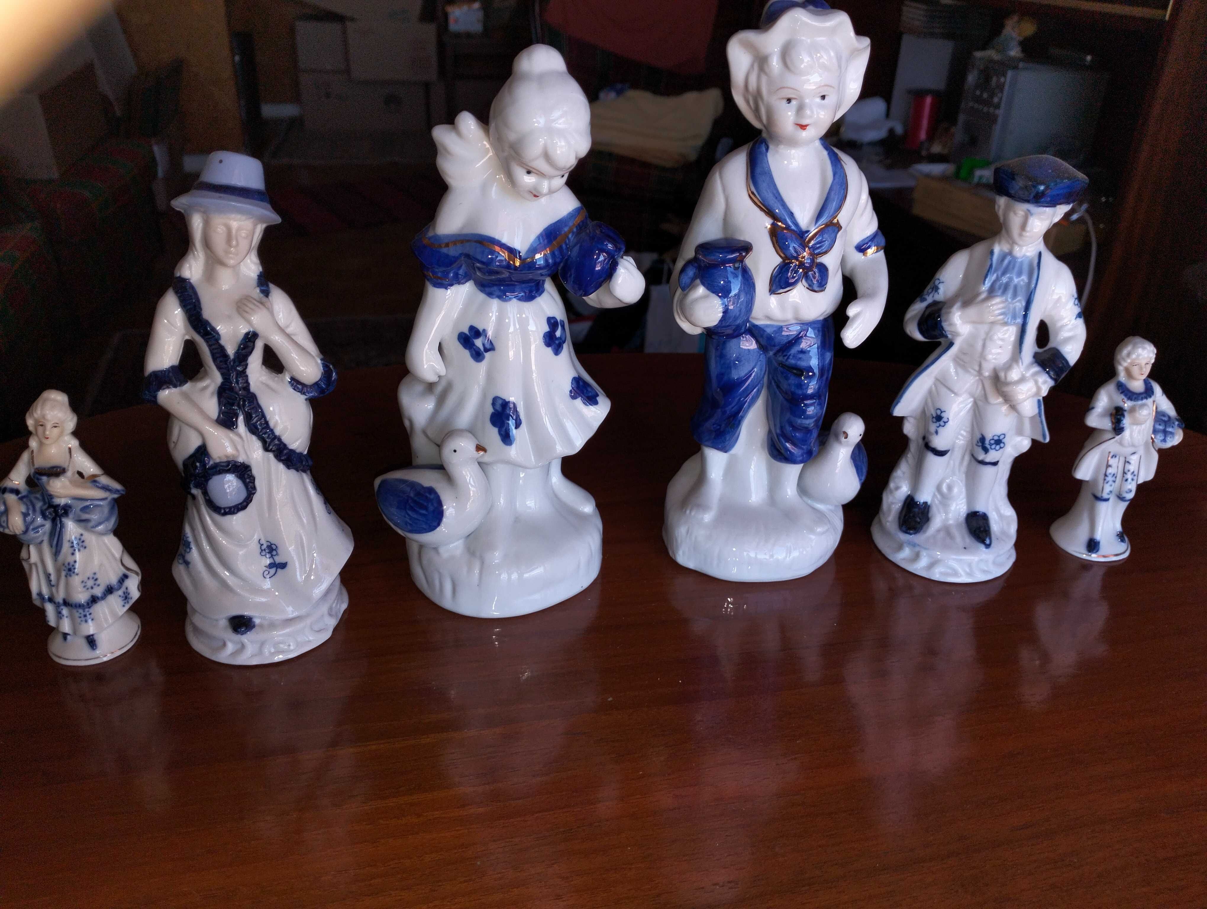 Conjunto vintage bonecos de porcelana