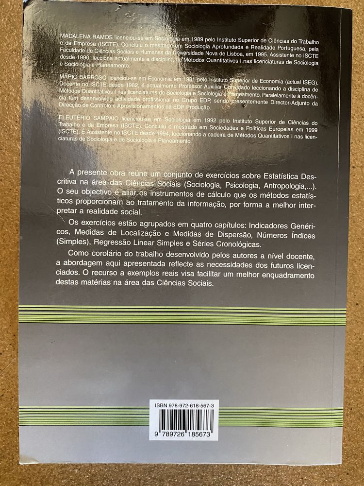 Livro exercícios de estatística para as Ciências Sociais