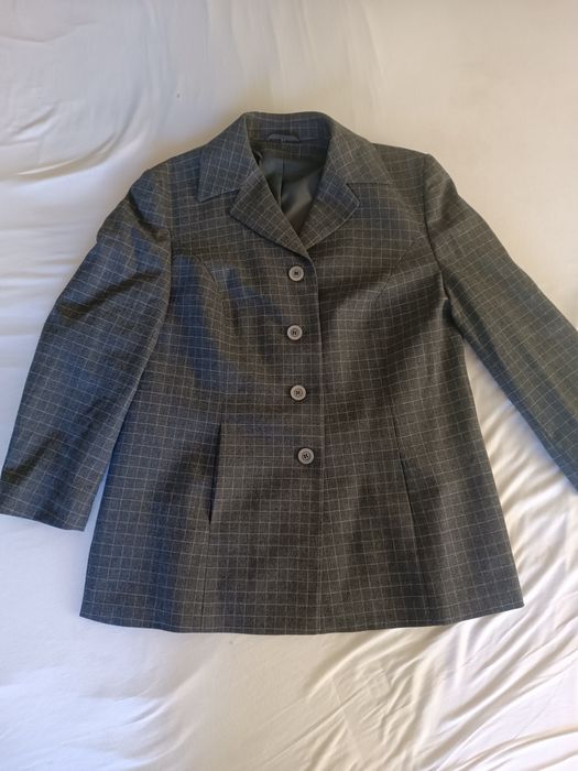 Піджак, жакет, жакет сірий, піджак в клітинку, теплий піджак