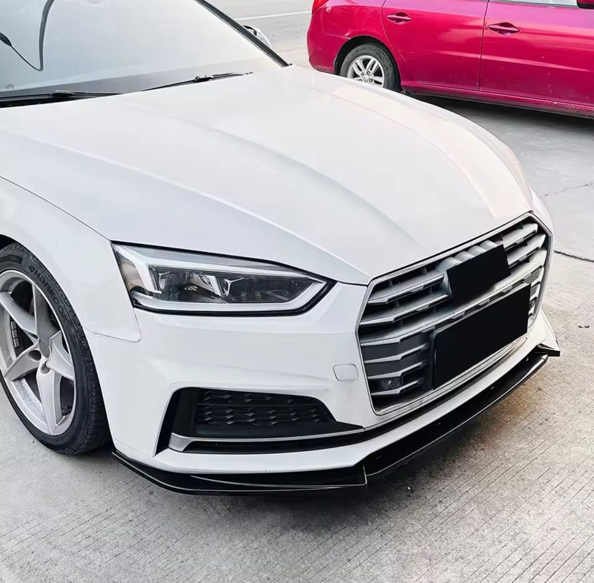 Губа на передний бампер AUDI A5 сплитер обвес накладка на бампер А5