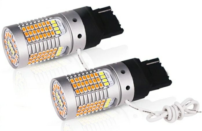 Led лампы для сертификации желтые повороты американских авто P21 W21W