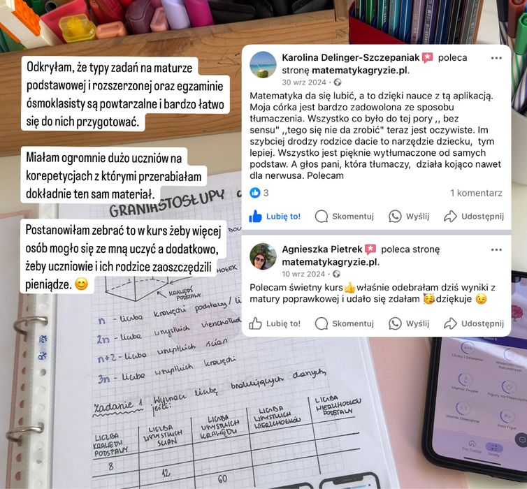 Korepetycje z nauczycielką Matematyka Gryzie