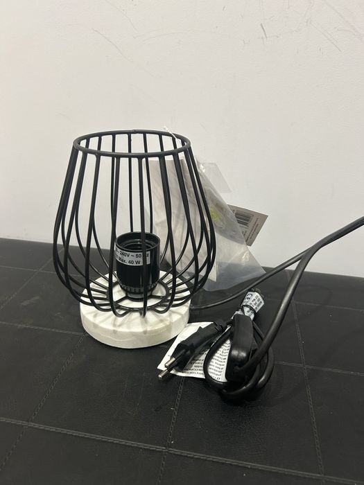 Lampka stołowa, lampka nocna z marmurową podstawą nr.7182