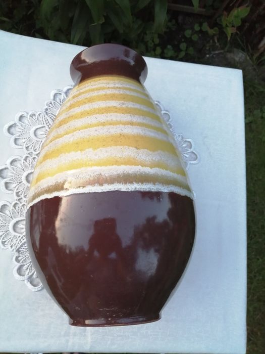 Duży wazon ceramiczny, sygnowany. Vintage